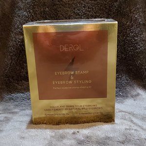 DEROL Eyebrow Stamp & Eyebrow Styling Stencil Kit Dark Cocoa Brown